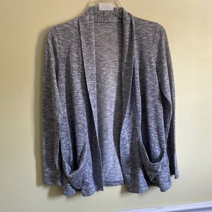 calvin klein shawl collar open front knit cardigan